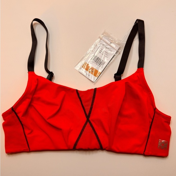 Natori TIGER LILY/IRON GREY Zen Contour Convertible Sports Bra - Picture 2 of 8